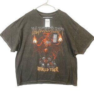 NWT Blackcraft World Tour Graphic Tee 2X Gray With Fiery Demon Print 2XL